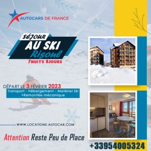 Séjour Ski 7 nuits/8 jours à Risoul avec Autocars De France