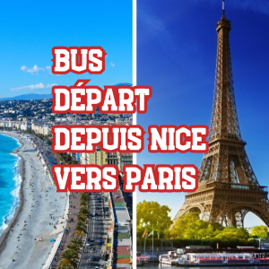 Départ du bus depuis Nice vers Paris le 30/07/24 à 19h00 depuis le Stade de Nice.